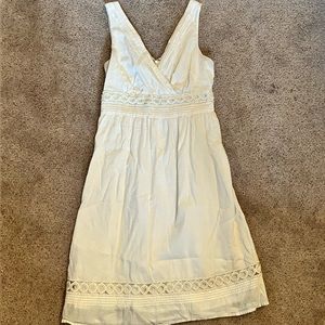 White tea length dress